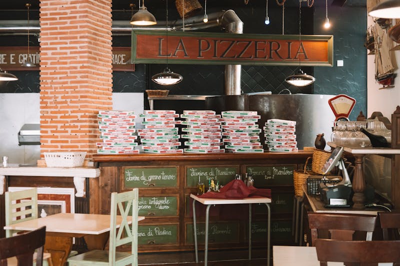 dions Margherita Pizza with fresh basil